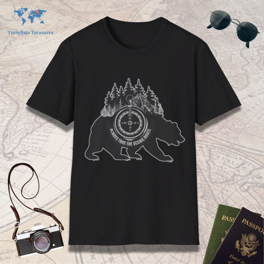 Always Take The Scenic Route - Bear, T-Shirt