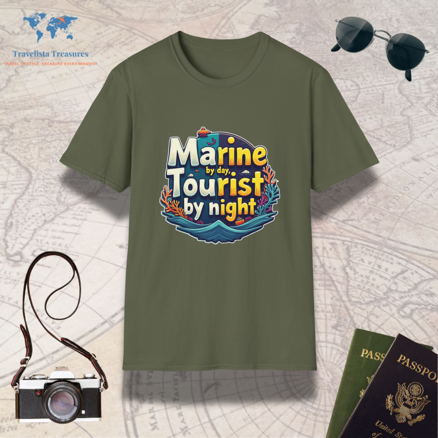 Marine by Day, Tourist by Night T-Shirt