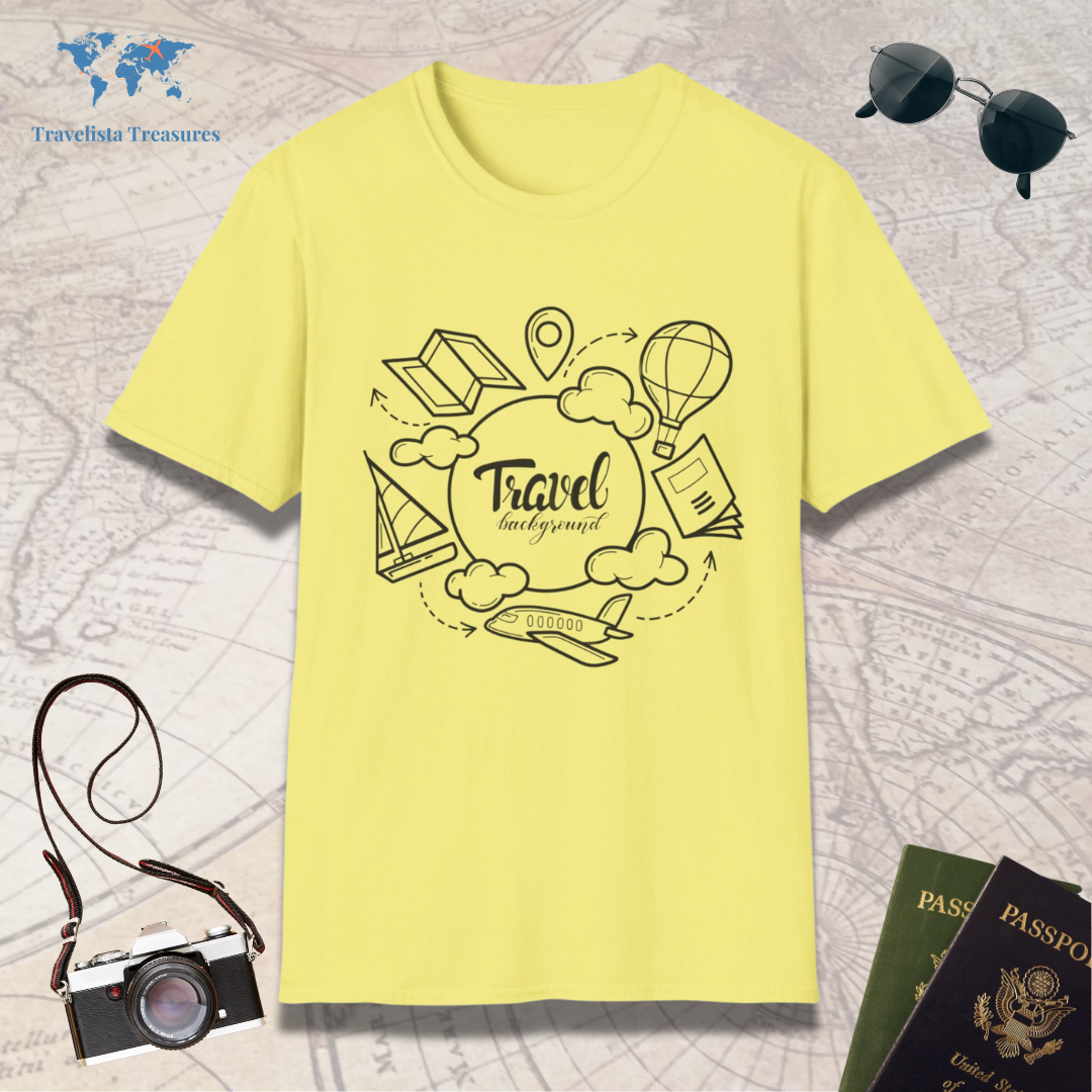 Travel Background T-Shirt