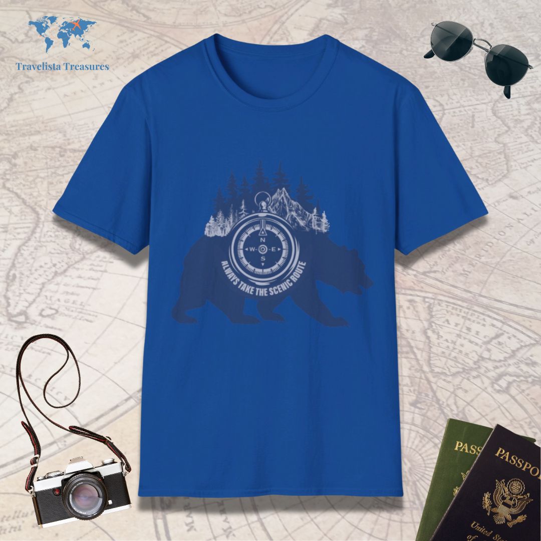 Always Take The Scenic Route - Bear, T-Shirt