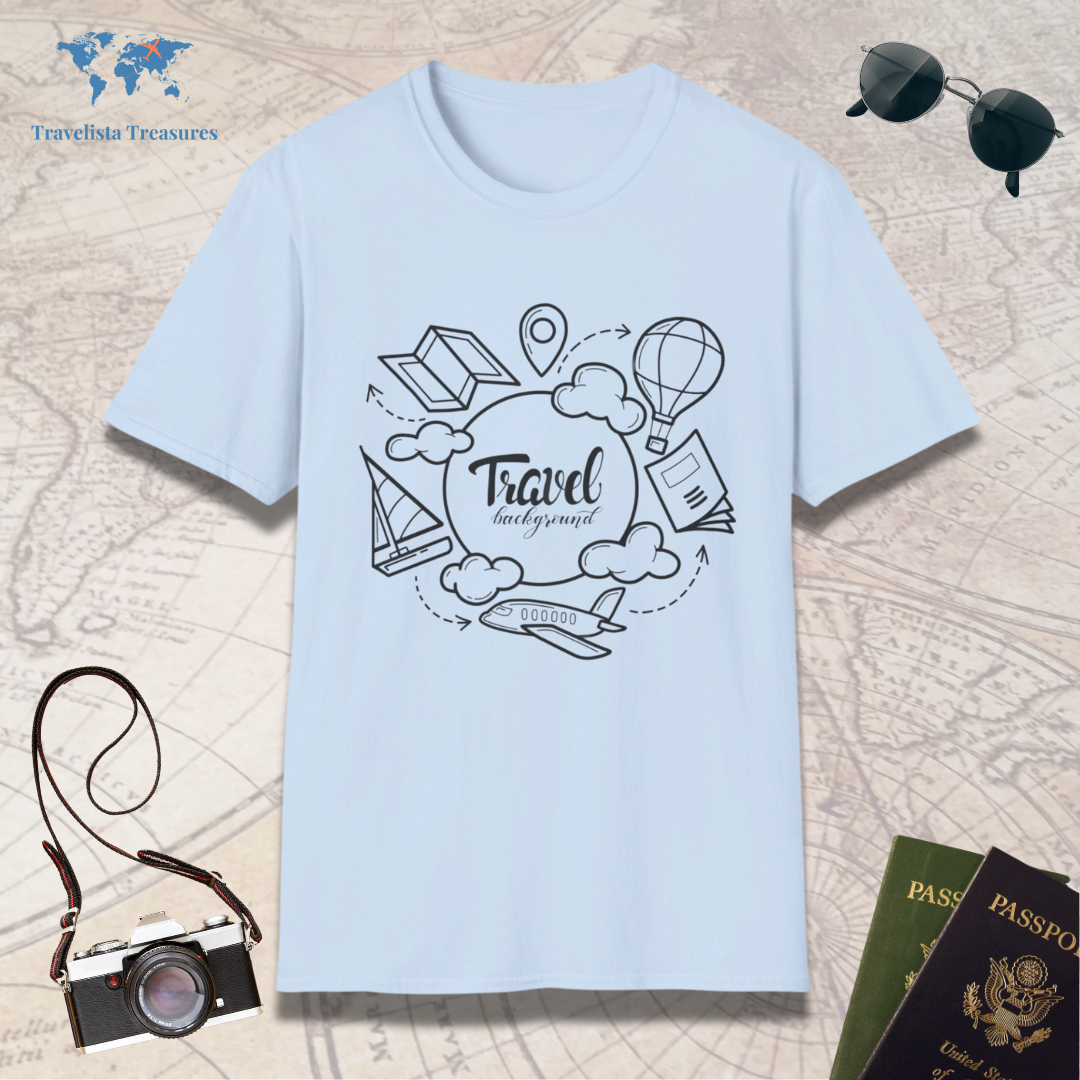 Travel Background T-Shirt