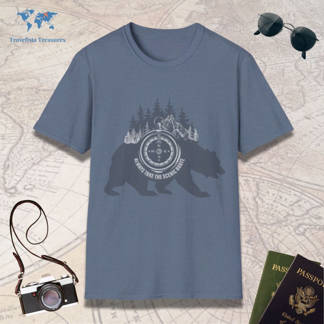 Always Take The Scenic Route - Bear, T-Shirt