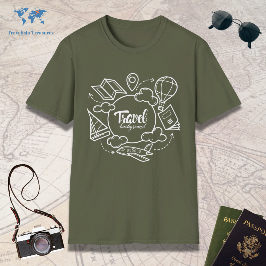 Travel Background T-Shirt