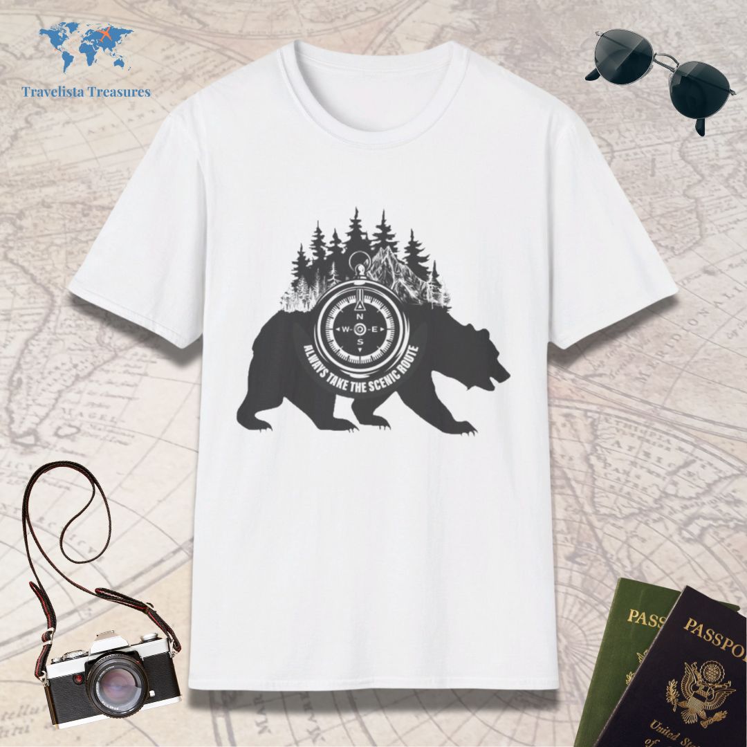 Always Take The Scenic Route - Bear, T-Shirt