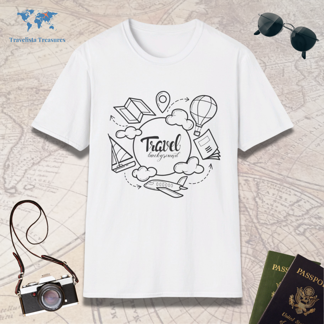 Travel Background T-Shirt