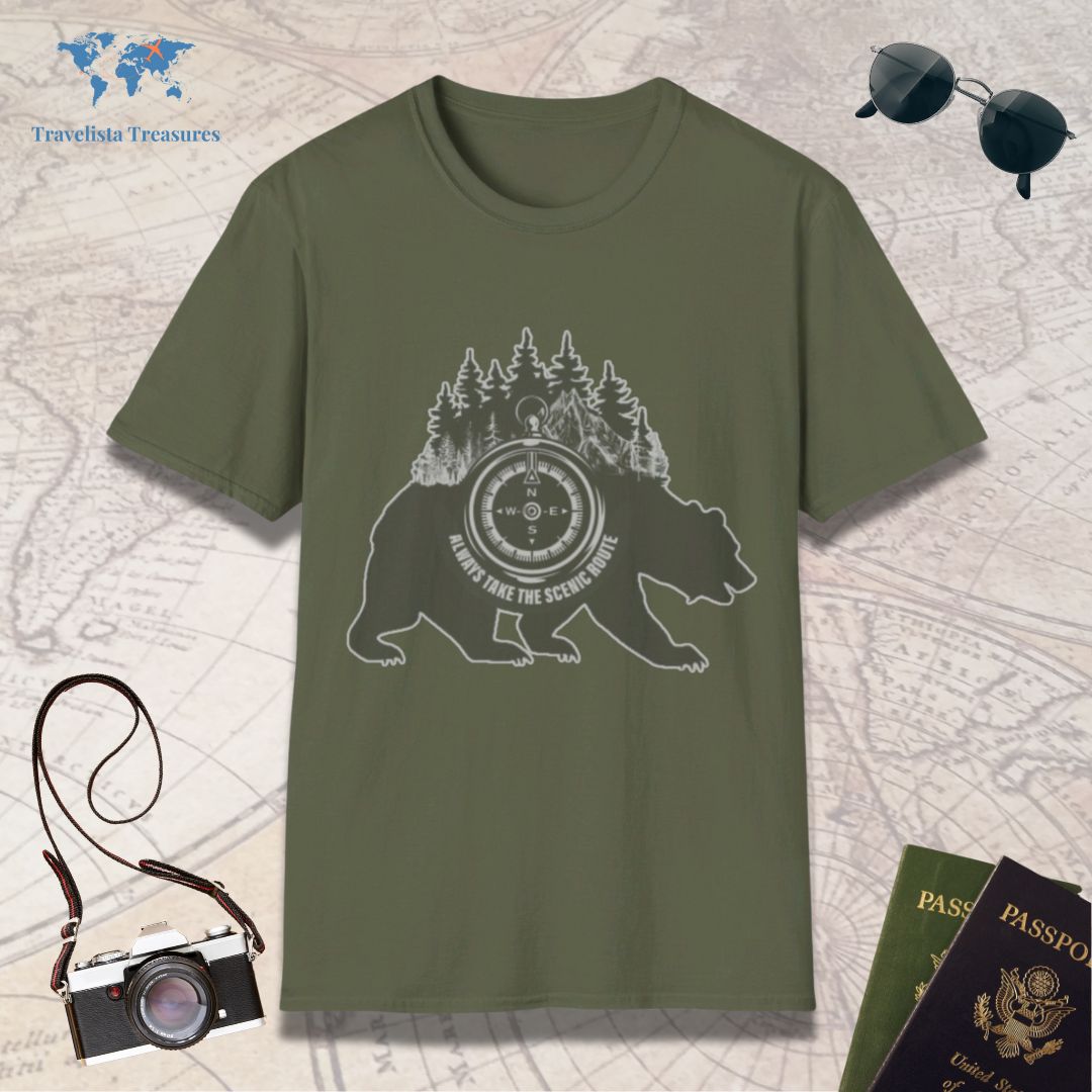 Always Take The Scenic Route - Bear, T-Shirt